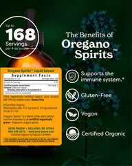 Oregano Spirits drops ready for easy dosing and dilution.