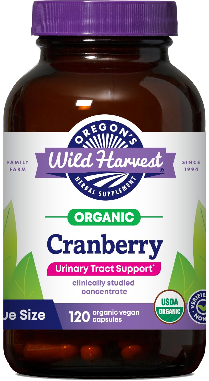 Oregon's Wild Harvest Cranberry PACran bottle with organic concentrate for urinary support.