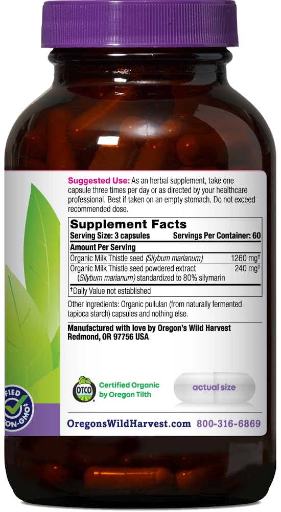 Milk Thistle capsules closeup highlighting plant-based pullulan delivery