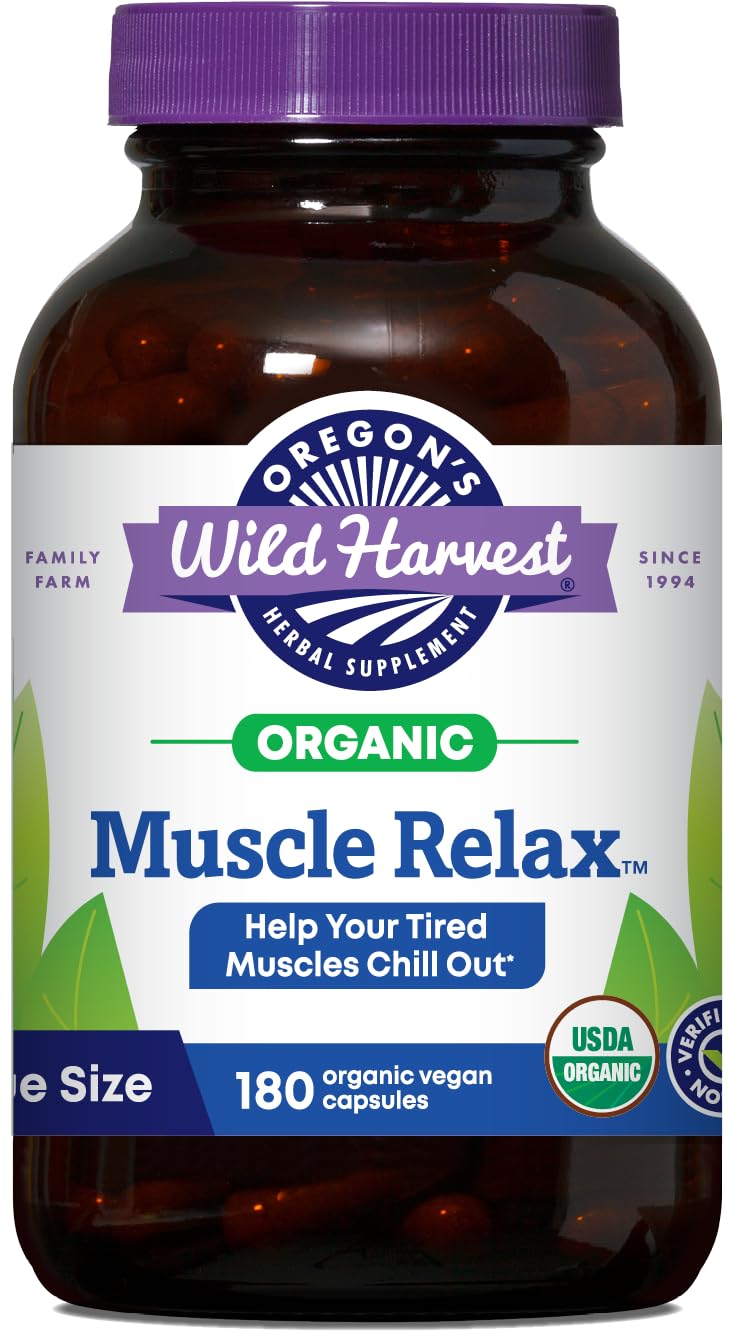 Oregon's Wild Harvest Muscle Relax bottle for daily calm support