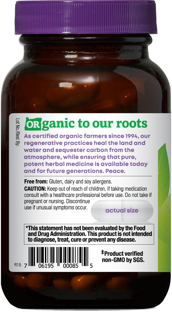 Oregon's Wild Harvest extract powder jar highlighting organic blend for daily wellness