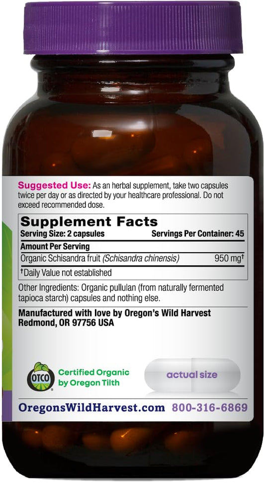 Close-up of Schisandra capsules for everyday focus.