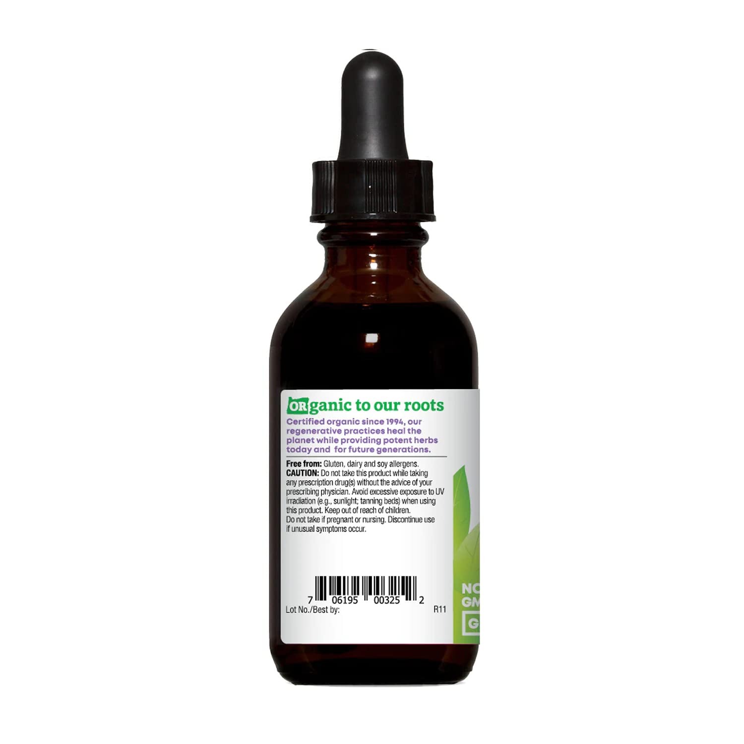 Oregon's Wild Harvest label close-up displaying organic certification