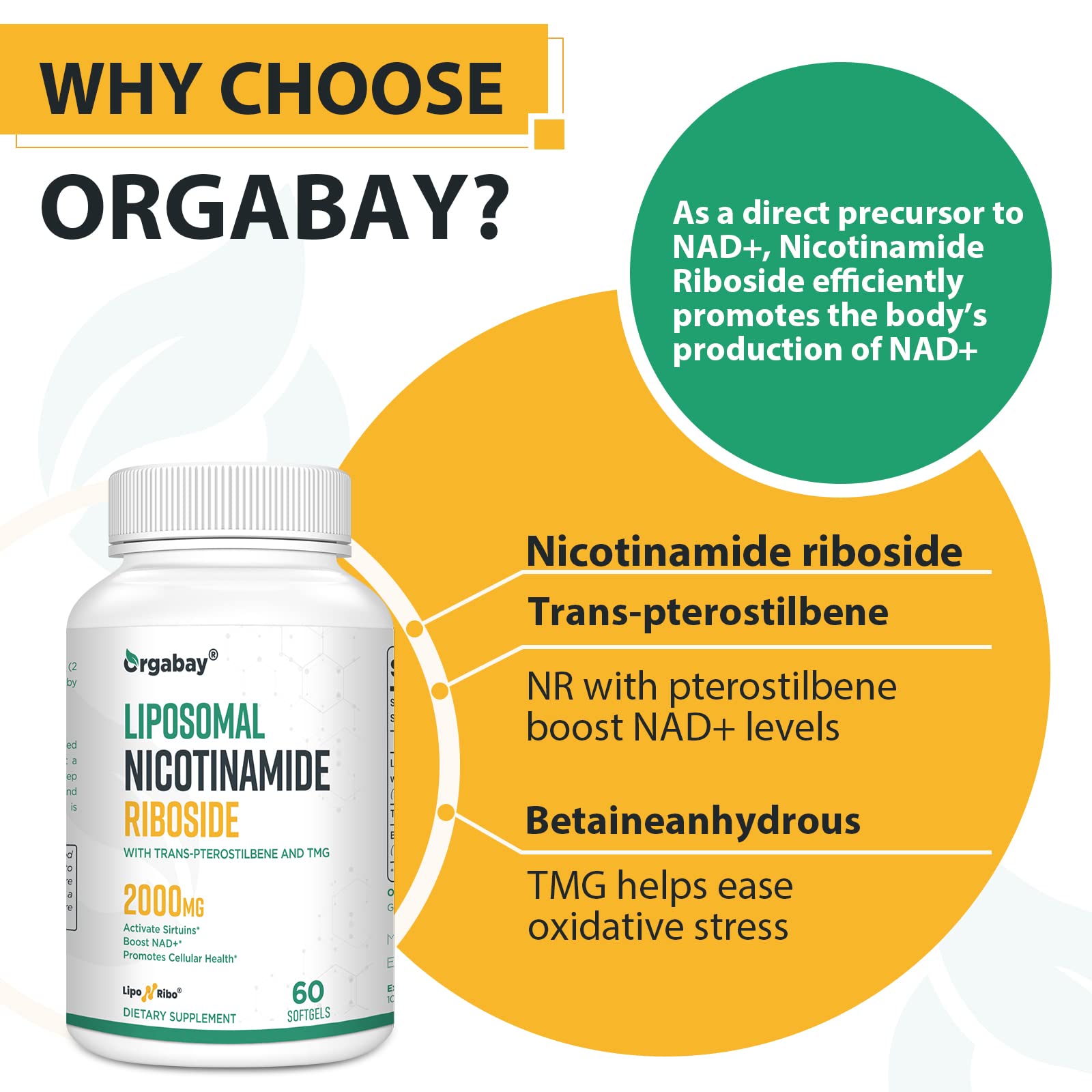 Orgabay 360-count packaging implying a one-month supply.