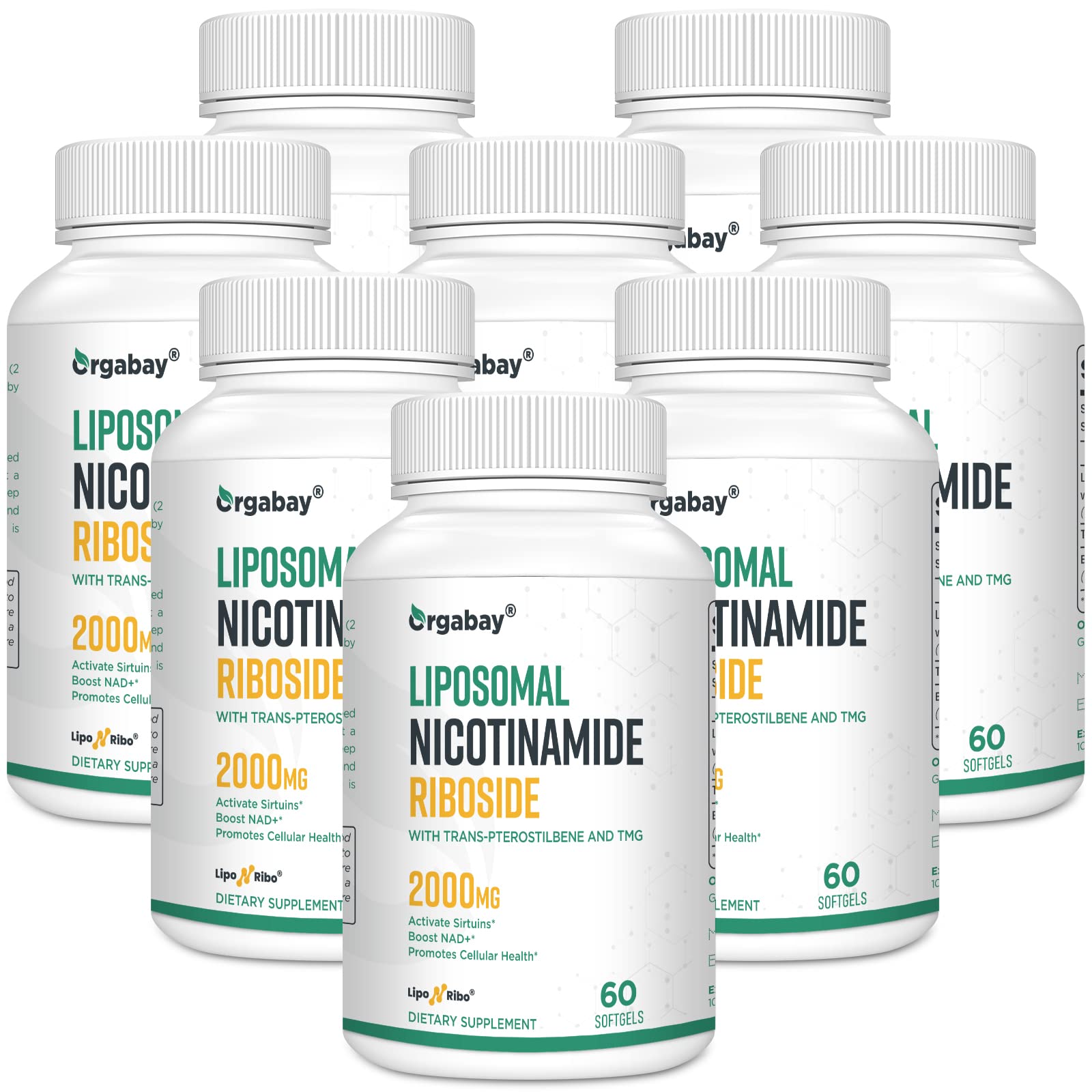 Orgabay liposomal nicotinamide riboside bottle highlights potential NAD+ support