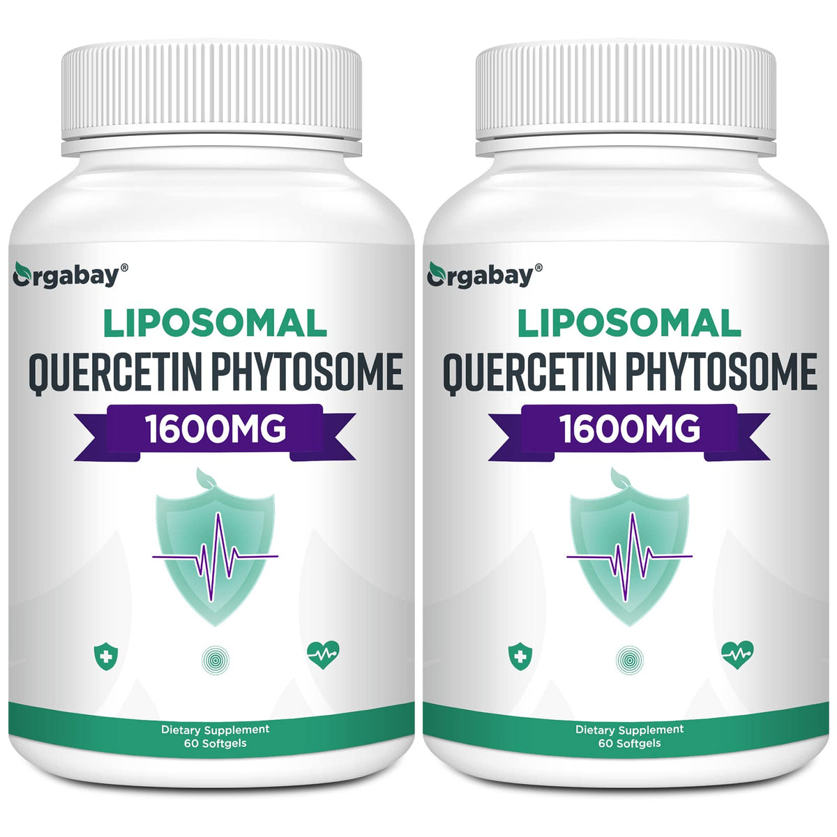 Orgabay Liposomal Quercetin Phytosome bottle with high-absorption formula.