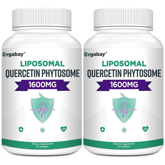 Orgabay Liposomal Quercetin Phytosome bottle with high-absorption formula.