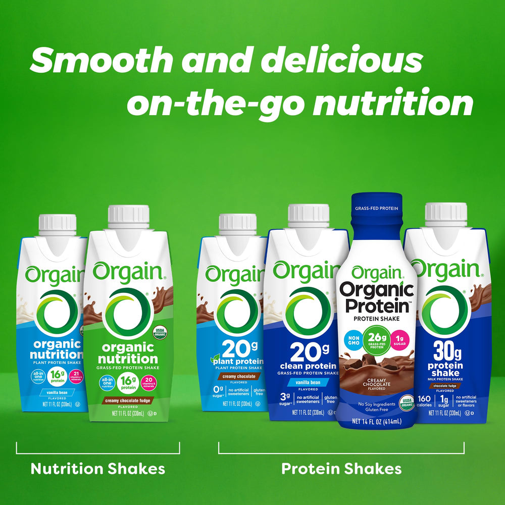 Orgain 12-pack shakes for busy days on the go