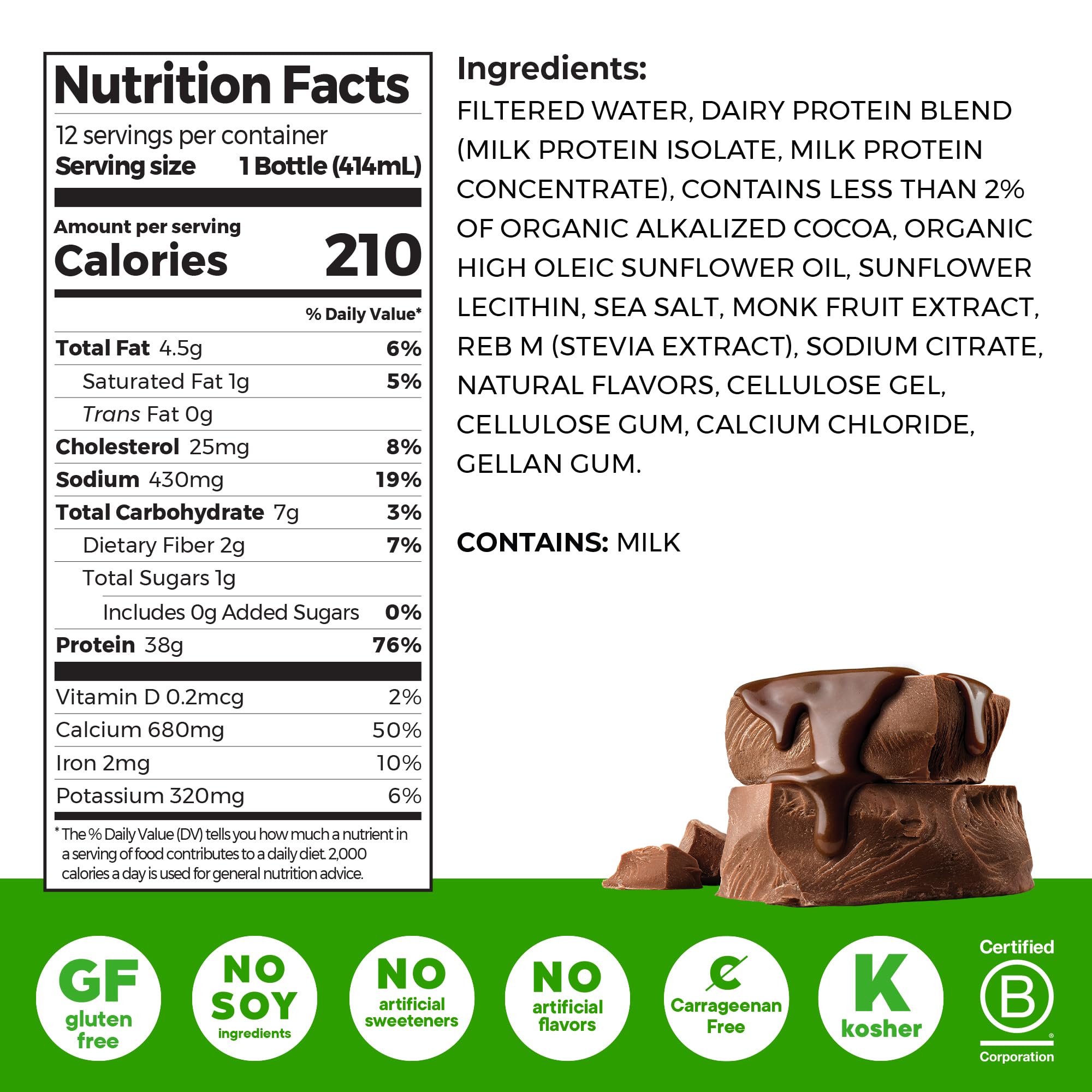 Orgain high protein shake being poured, showcasing creamy texture and ready-to-drink convenience.