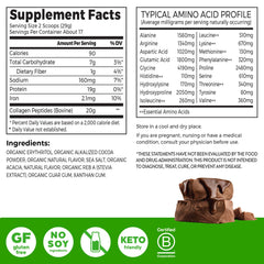 Orgain collagen peptides chocolate pour blends smoothly into coffee.