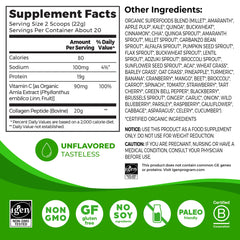 Orgain collagen powder scoop illustrates easy daily portions for consistent use.