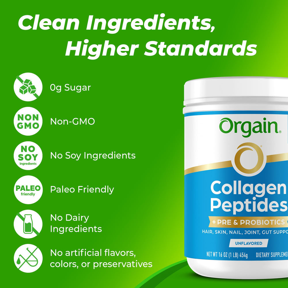 Orgain Collagen Probiotics in coffee for a subtle morning boost