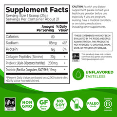 Orgain tub back label shows clean, paleo-friendly ingredients