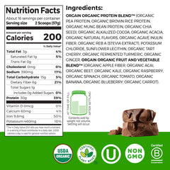 Orgain Organic vegan protein chocolate pour demonstrates smooth mix for workouts