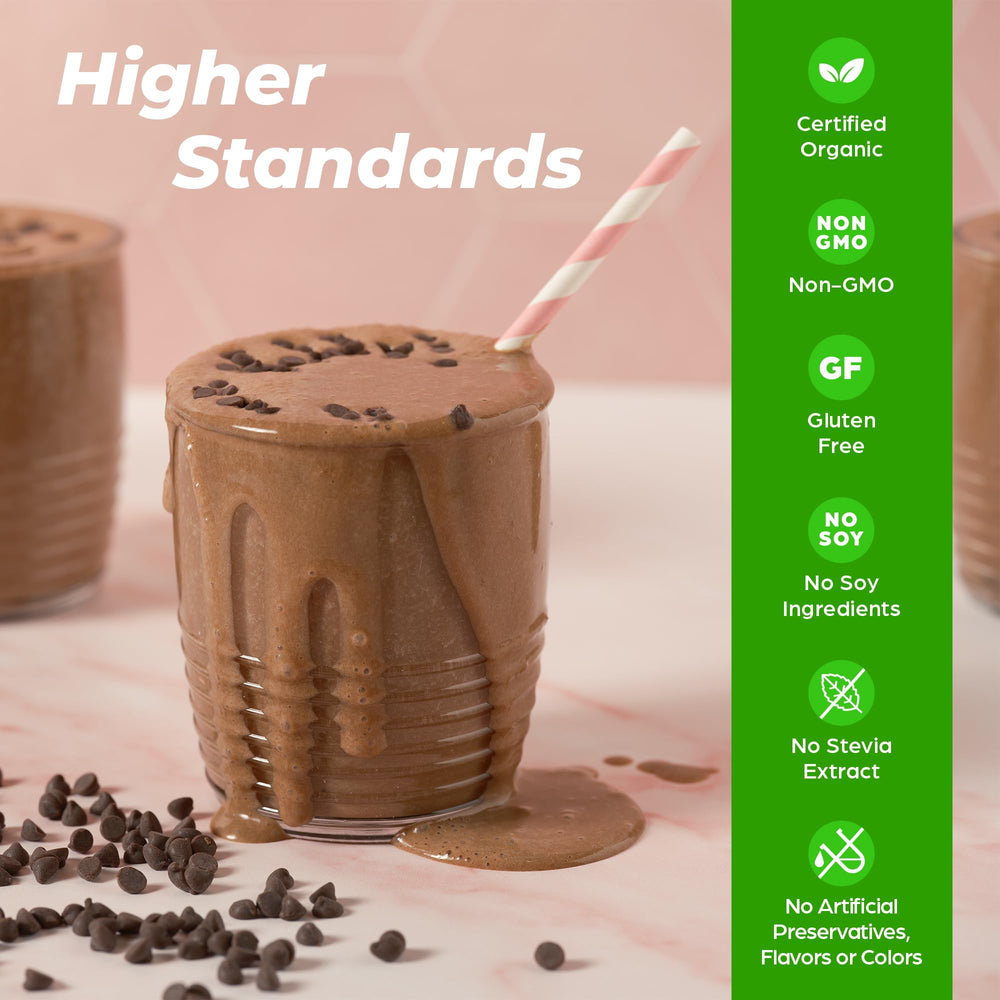 Orgain Perfect Blend gluten-free Non-GMO badge on packaging
