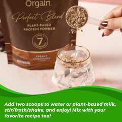 Orgain Perfect Blend vanilla shake showing creamy flavor