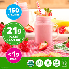 Orgain measuring spoon with powder to mix into smoothies.