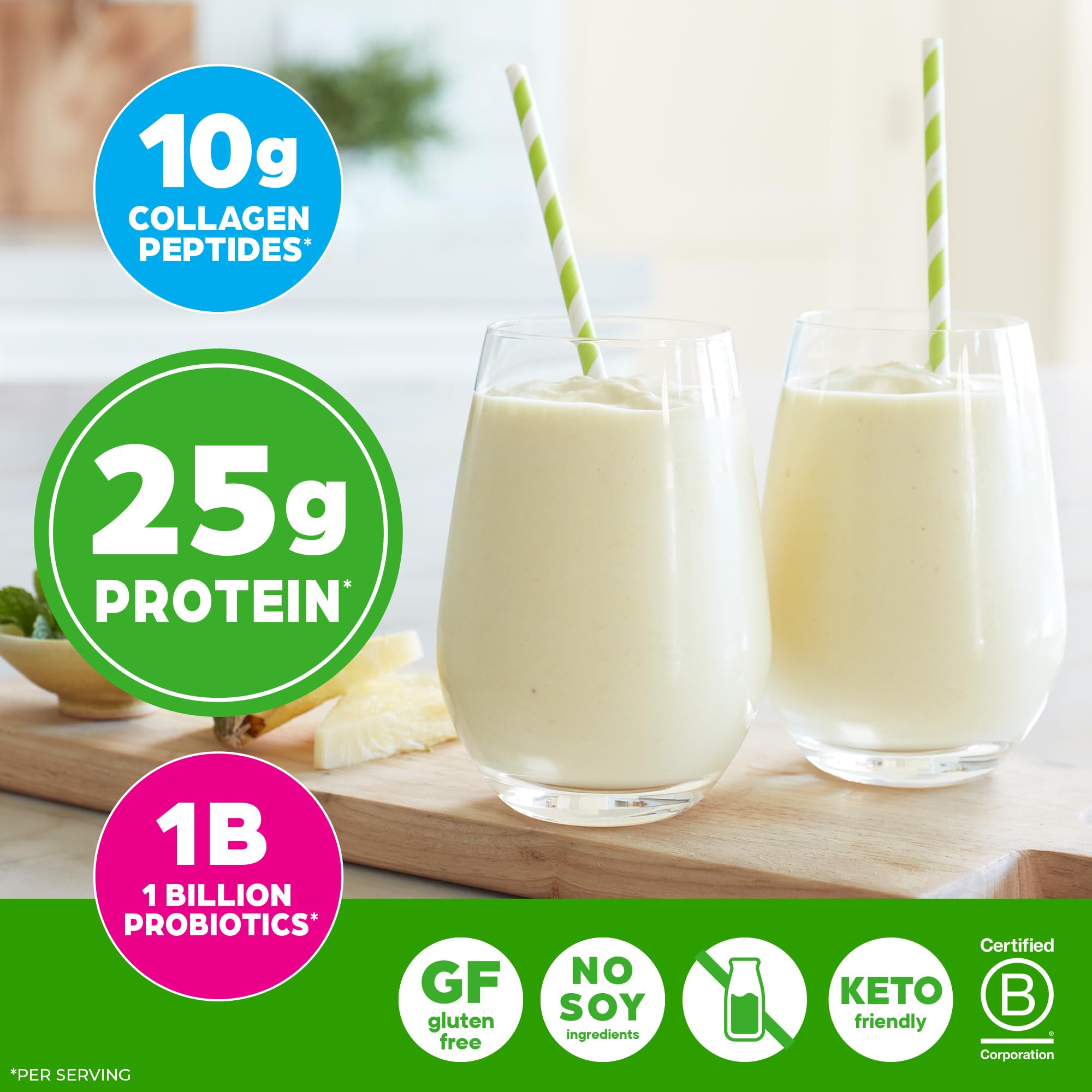 Baking batter featuring Orgain Vanilla Bean protein powder