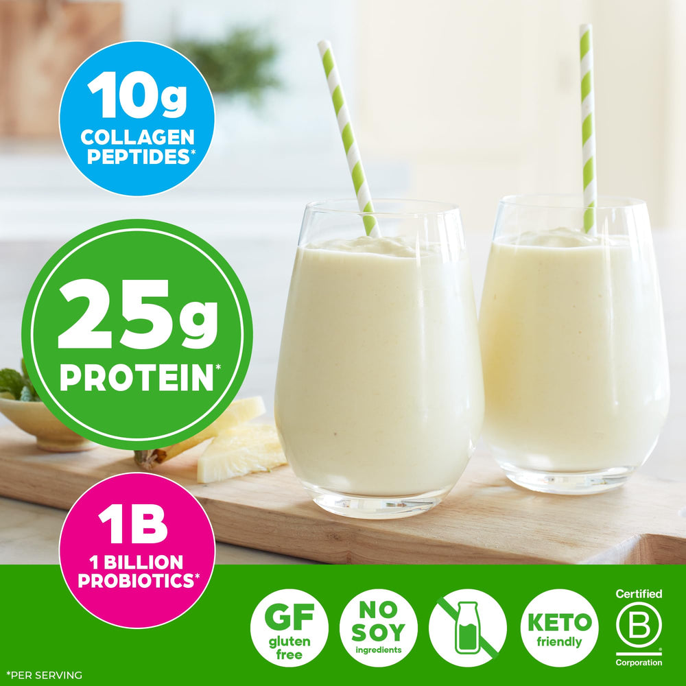 Baking batter featuring Orgain Vanilla Bean protein powder