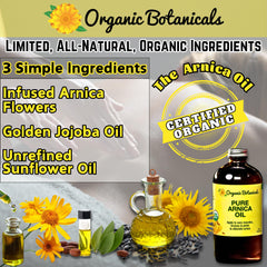 Knee and joint care with Organic Botanicals Arnica Oil