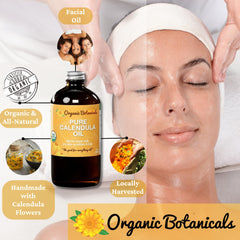 Organic Botanicals calendula oil dropper for easy, precise application.
