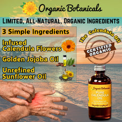 Calm scalp with Organic Botanicals calendula oil for conditioning.