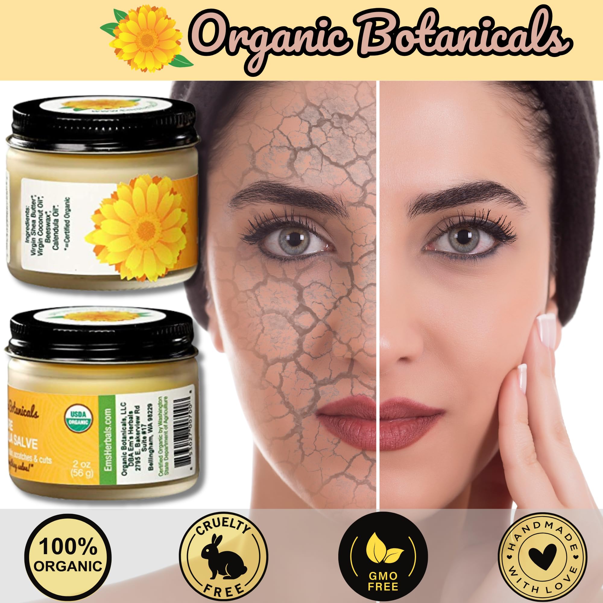 Organic Botanicals Calendula Salve baby care gentle skin.