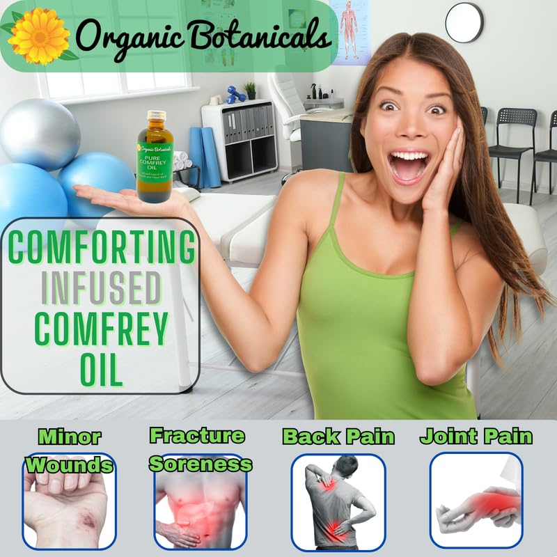 Organic Botanicals Comfrey Leaf Oil back treatment for comfort