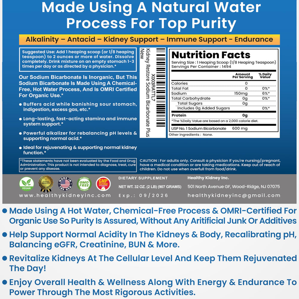 Kidney Restore organic certification icon signals certified organic use
