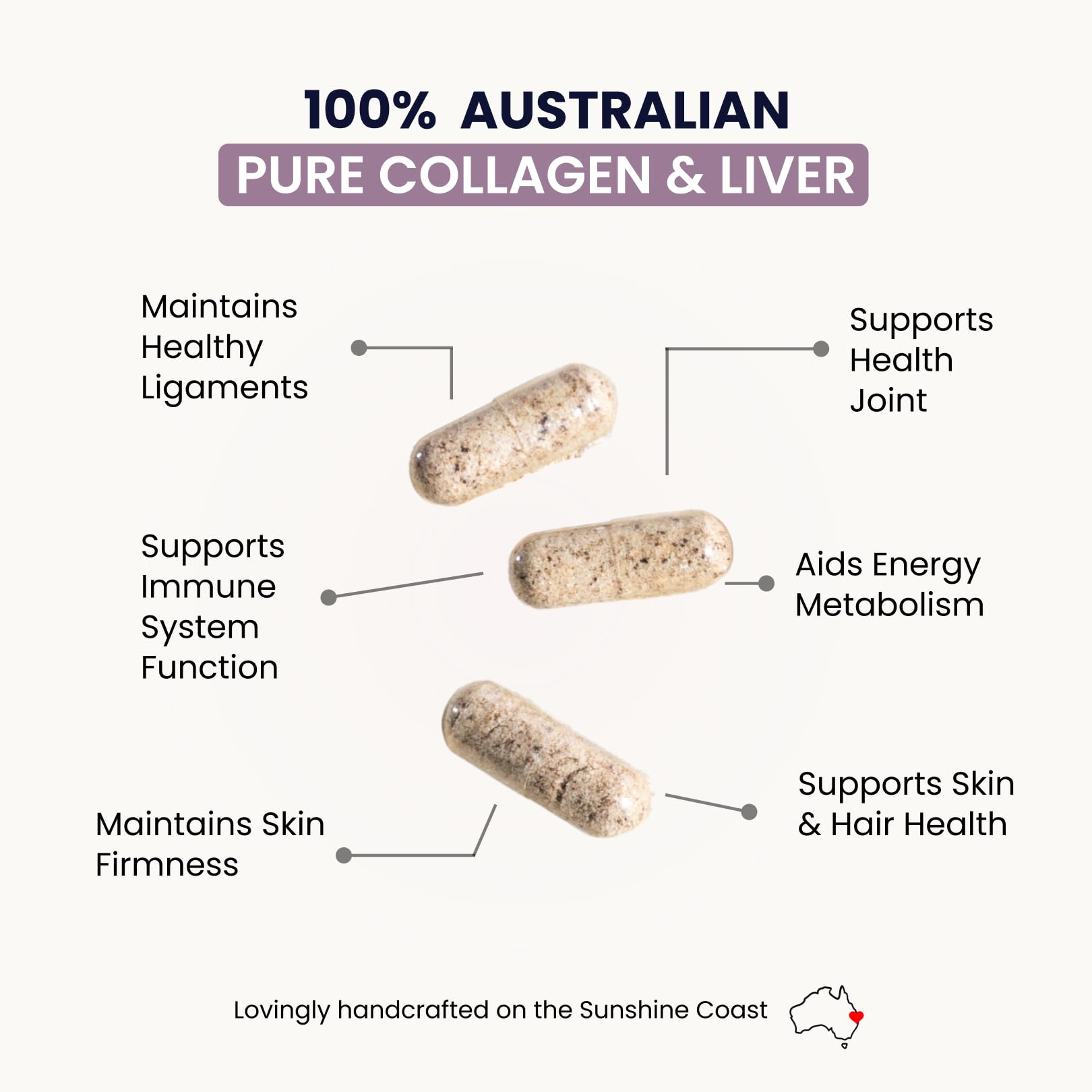 Organic Collagen Australia grass-fed liver capsules