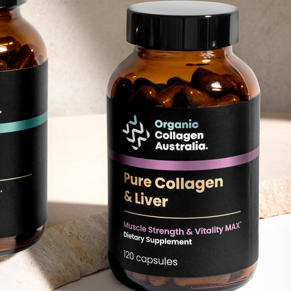 Organic Collagen Australia Sunshine Coast packaging on display