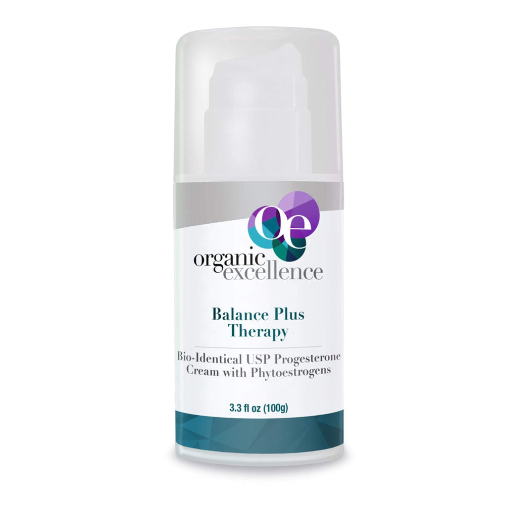 Organic Excellence Balance Plus Therapy bottle for natural hormonal balance.