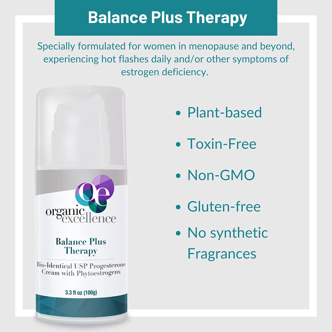 Phytoestrogens herbs blend in Organic Excellence Balance Plus Therapy.