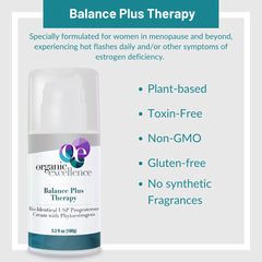 Phytoestrogens herbs blend in Organic Excellence Balance Plus Therapy.