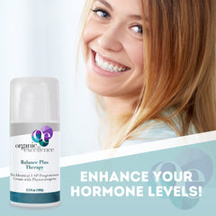 USA-made Organic Excellence Balance Plus Therapy label highlighting small-batch production.