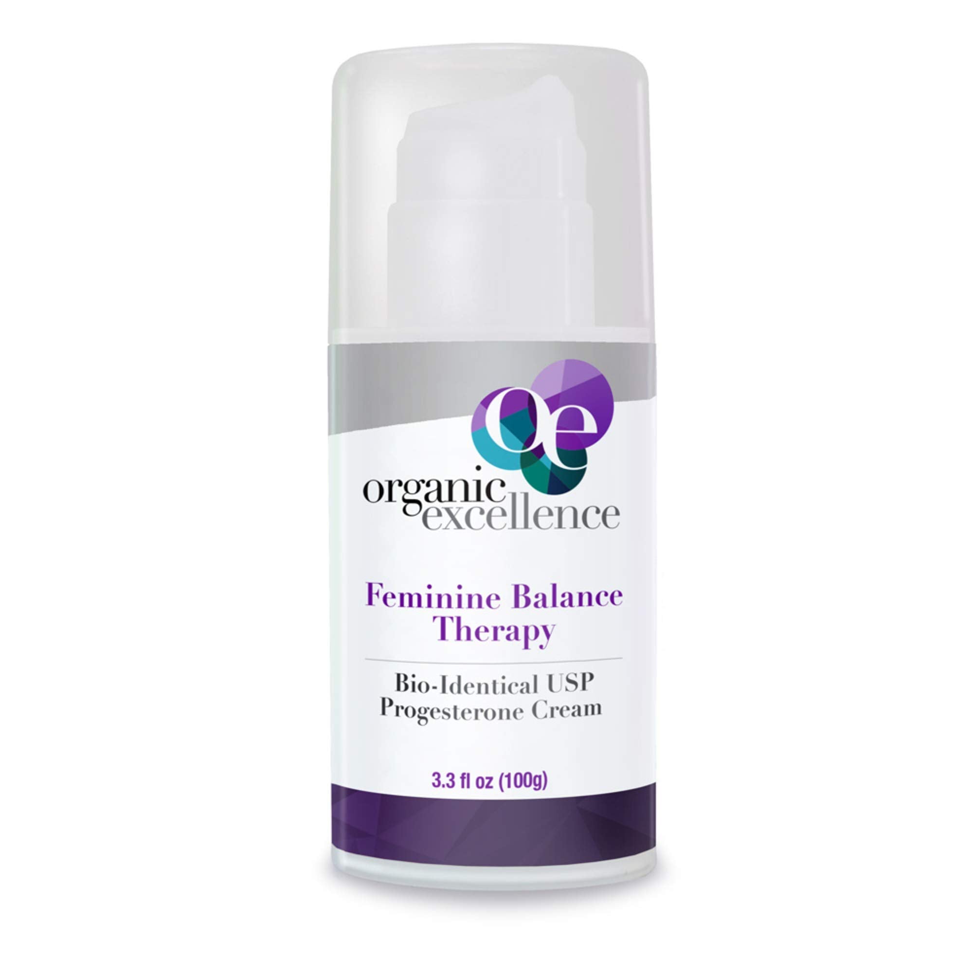 Organic Excellence Feminine Balance cream bottle for daily self-care