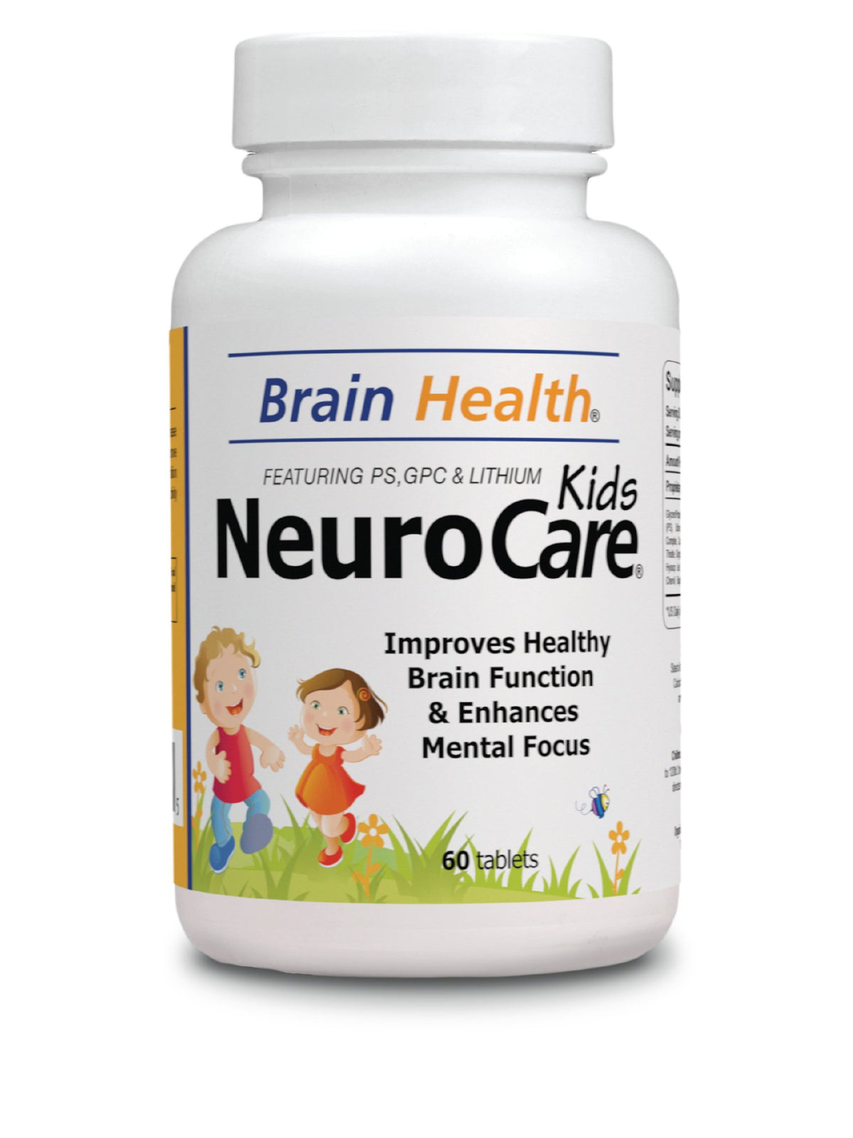 Organic Farms Vitamins Neuro Care Kids bottle for daily brain support and easy dosing.
