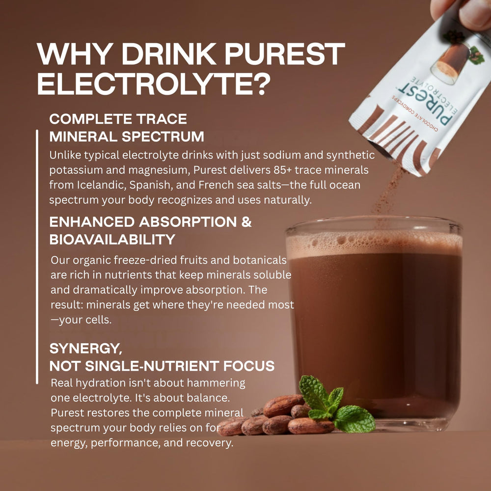 Purest Electrolyte organic freeze-dried fruit slices add natural flavor and minerals