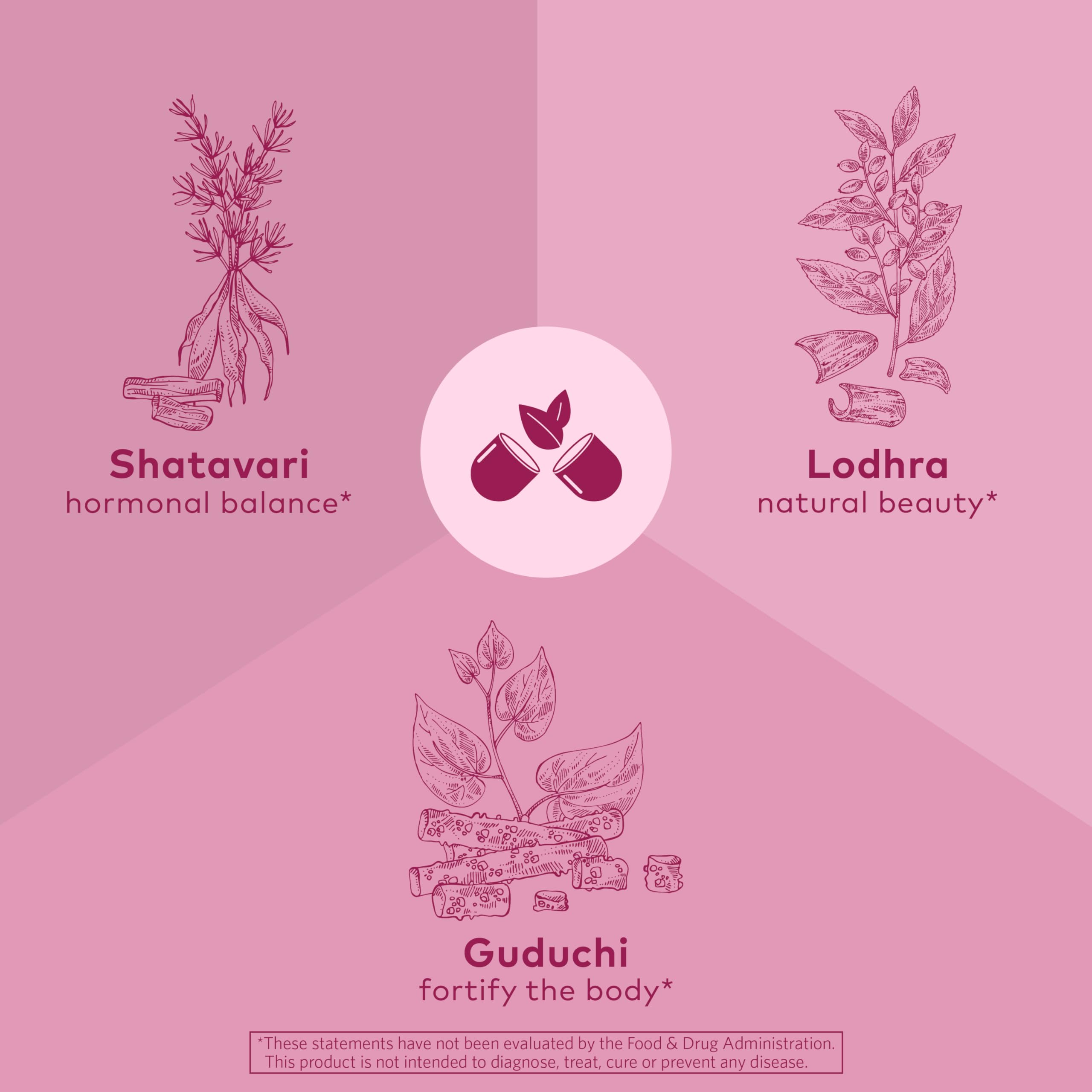 Organic India Essential Female label detail highlights organic, non-GMO credentials