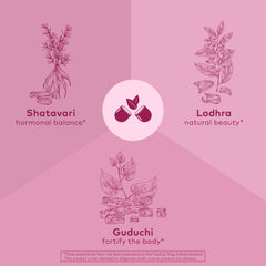 Organic India Essential Female label detail highlights organic, non-GMO credentials