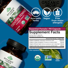 Organic India Essential Female lifestyle image suggesting a balanced routine
