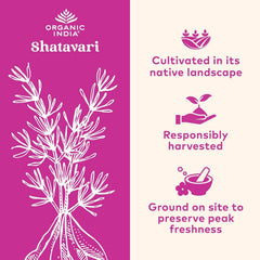 Organic India Shatavari capsules pouring into a small dish for routine use.