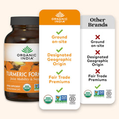 ORGANIC INDIA Turmeric Curcumin blend with black pepper and ginger for absorption