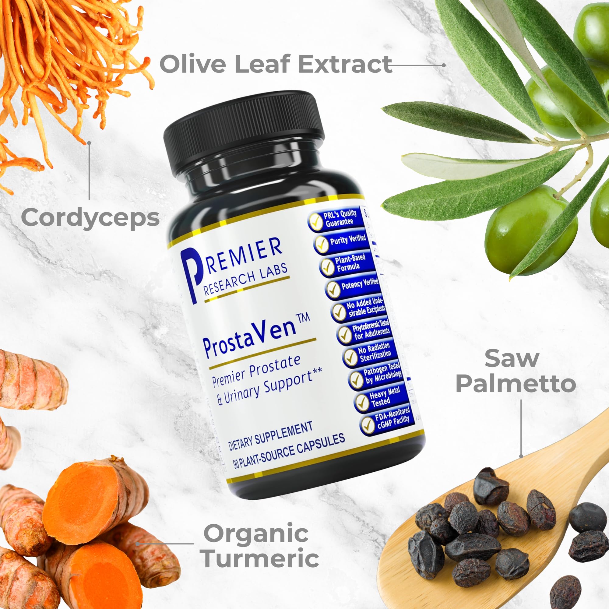 Organic saw palmetto berries highlight natural plant-based support