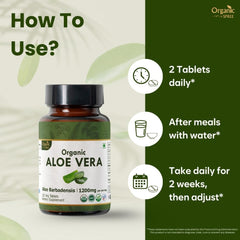 Organic Spree Aloe Vera Tablets serving look suggests easy daily intake