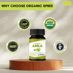 Organic Spree Amla label indicates pack of 3.
