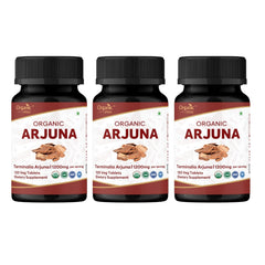 Organic Spree Arjuna bottle on a shelf with a clean organic label for heart health use