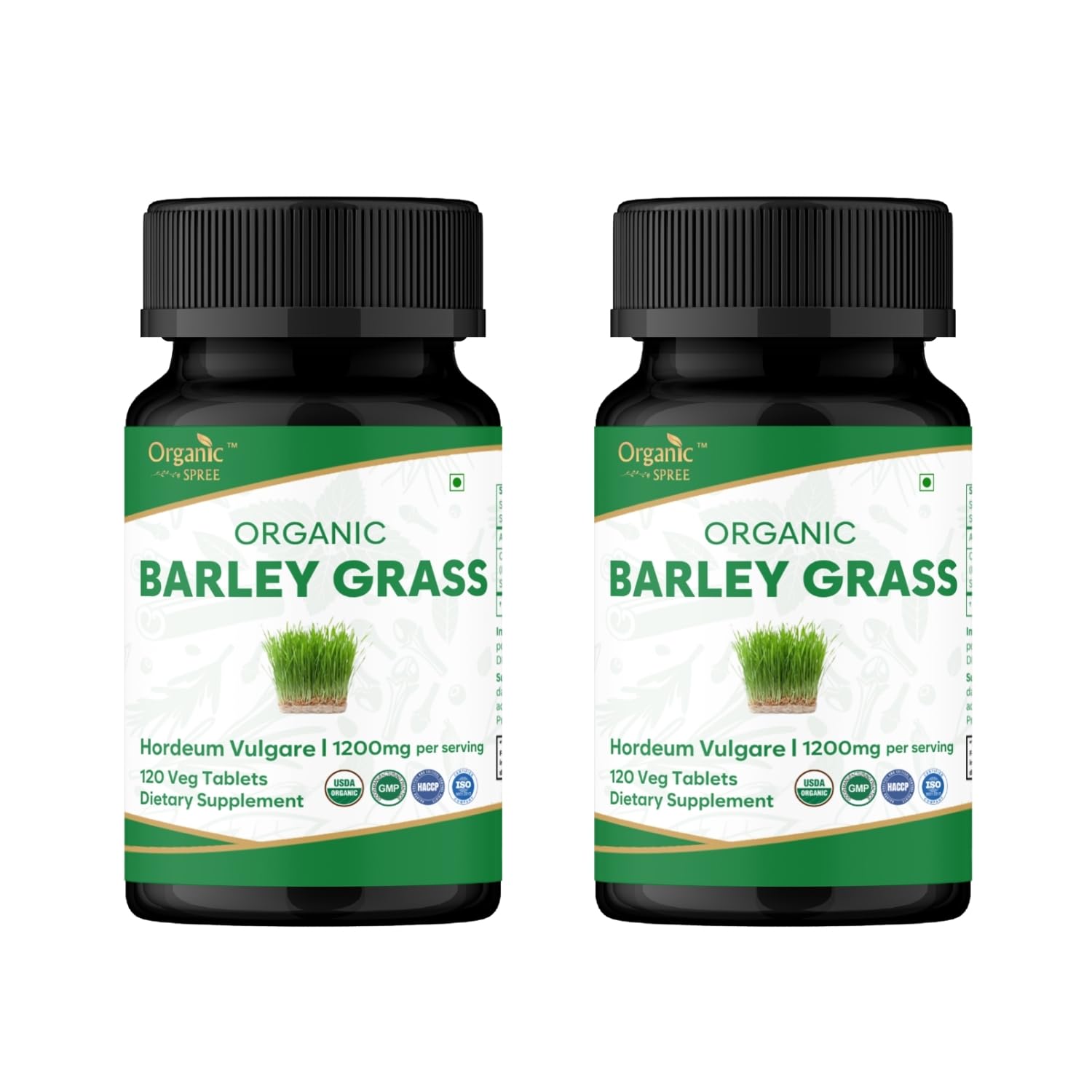 Organic Spree Barley Grass Tablets Pack-2 on shelf suggests convenient daily detox plan