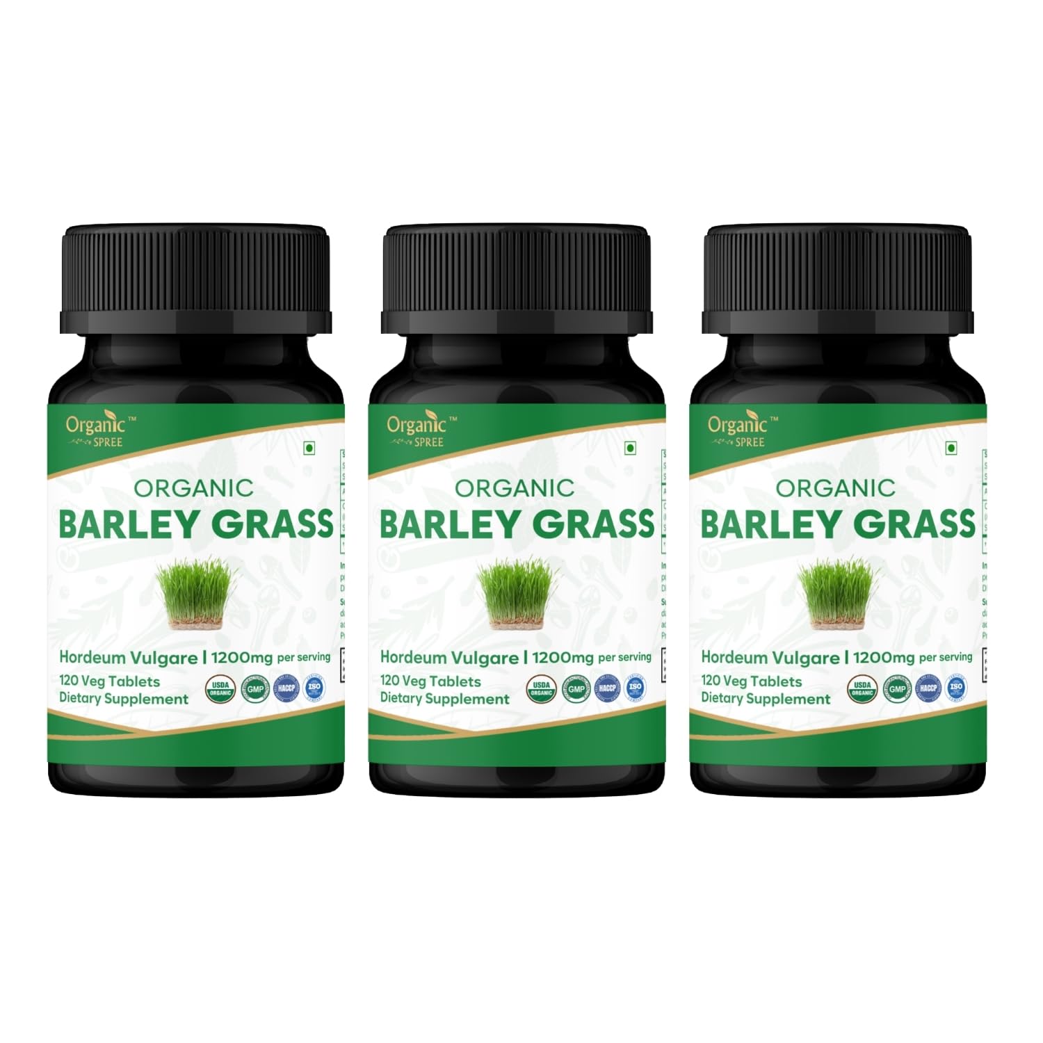 Organic Spree Barley Grass tablets in a pack for daily plant-based nutrition.