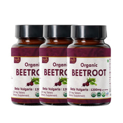 Organic Spree Beetroot Tablets bottle front with USDA Organic badge for daily vitality